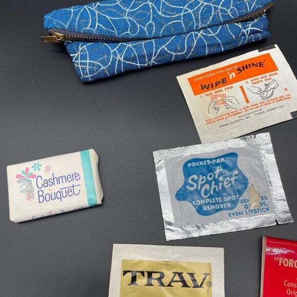 Vintage Travel Bag Cosmetics Case Bangkok Thailand Elephant Sewing Kit 1970s - Picture 7 of 10